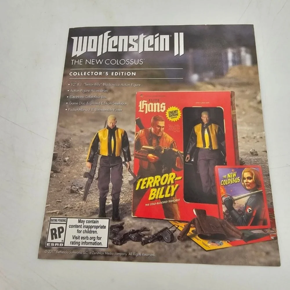 Wolfenstein The New Order and The Old‎ Blood PC Game Bethesda 4 Disc Set